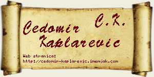 Čedomir Kaplarević vizit kartica